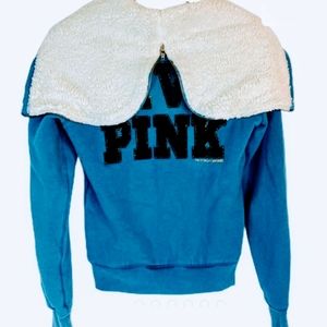 💕Victoria Secret PINK blue fleece Jacket